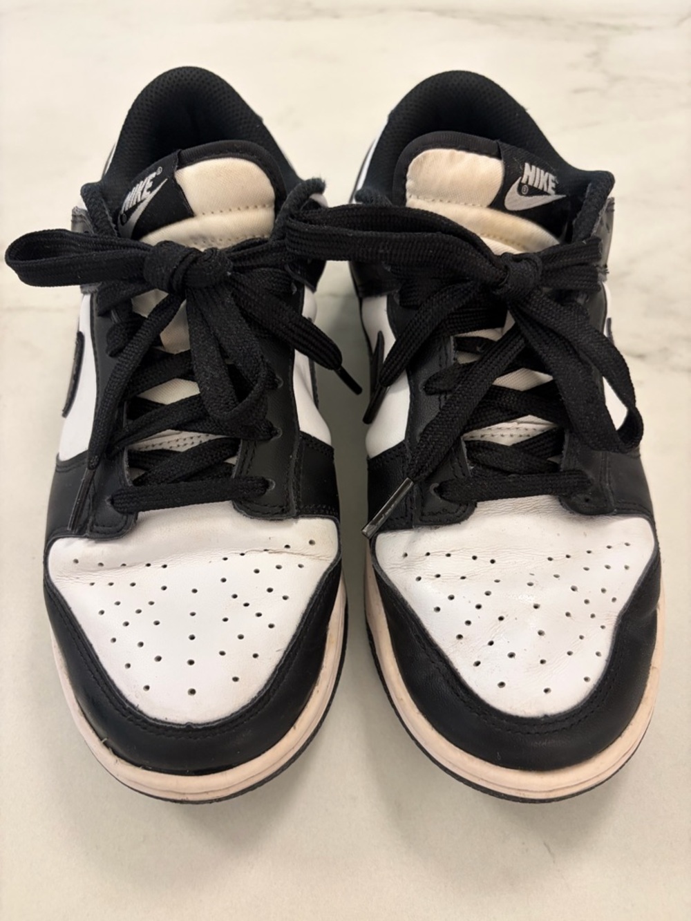 Nike Dunk Low Panda Women’s 7.5 Black White Sneakers Low Top Casual Streetwear - Picture 2 of 6